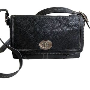 Coach Hampton Pebbled Leather Shoulder Crossbody vintage bag